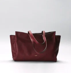 Aesaert handtas fien mahogany red