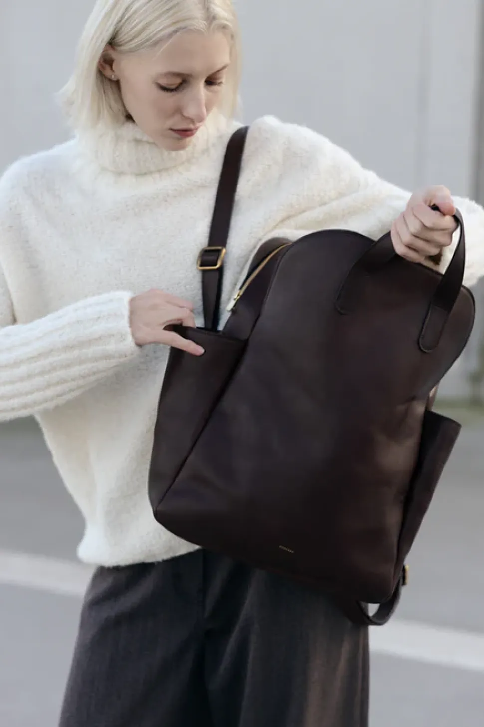 Aesaert rugzak odile dark brown