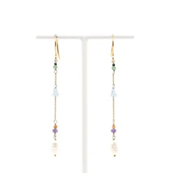 AX – oorbellen met parel en glasparels