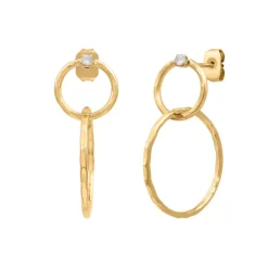 BDM – alizés oorringen wit opaal