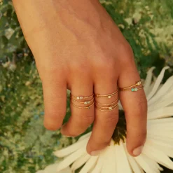 BDM – tresors ring double pacific opaal en chrysoliet