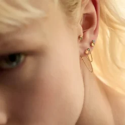 BDM – zephyr chain oorringen pacific opaal