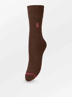 BS Logo Cotta Sock Hot Fudge Brown