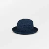 BS Solid Saverina Straw Hat Sargasso Sea Blue
