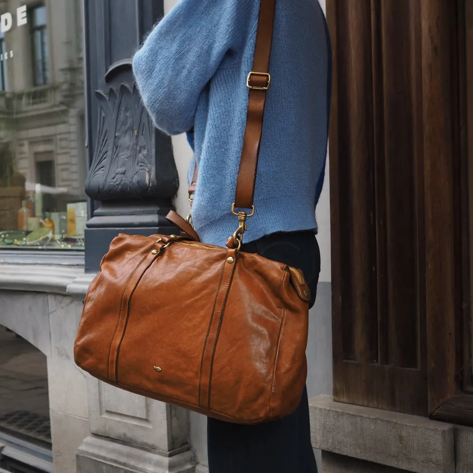 Campomaggi – laptoptas handtas cognac