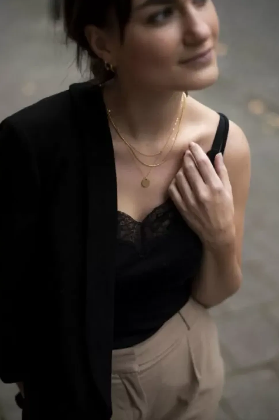 EB – verguld kettinkje met platte schakel