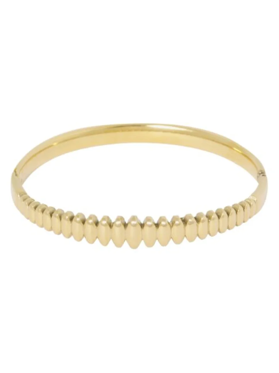 EB – vergulde bangle met geribbeld patroon
