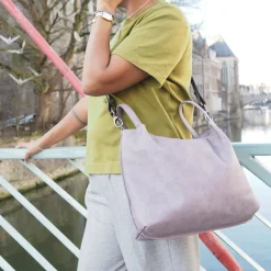 Ellen Truijen – pleione mini compact shopper handtas dry violet