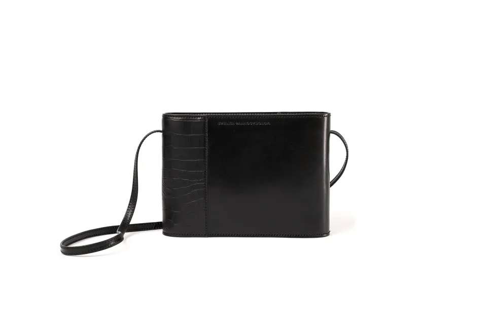 EV – handtas olivia croco zwart