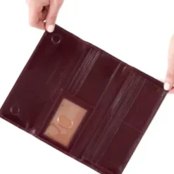 Hobo – portefeuille Jill trifold bordeaux