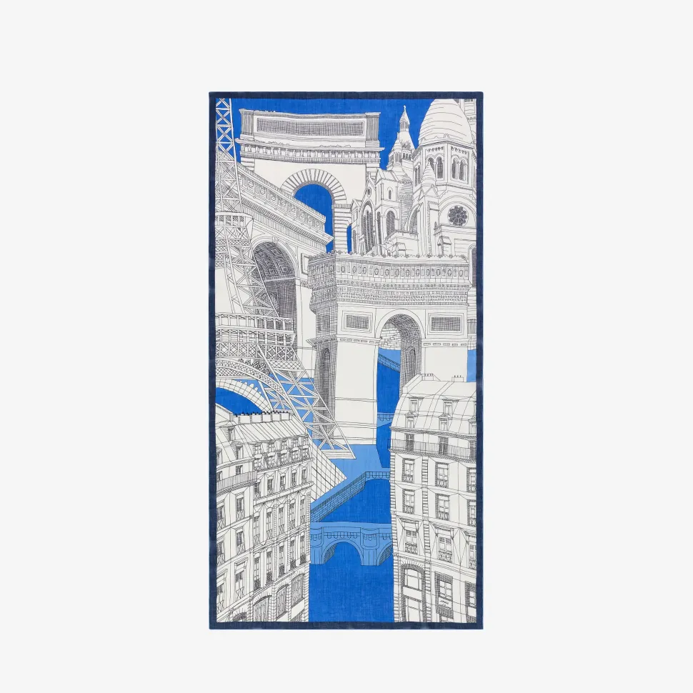IT – sjaal Parijs blauw