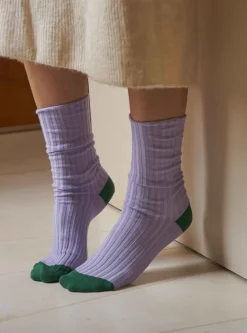 La cerise – socks yvette lila/groen