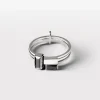 Lore Van Keer – capsule triple ring met onyx zilver