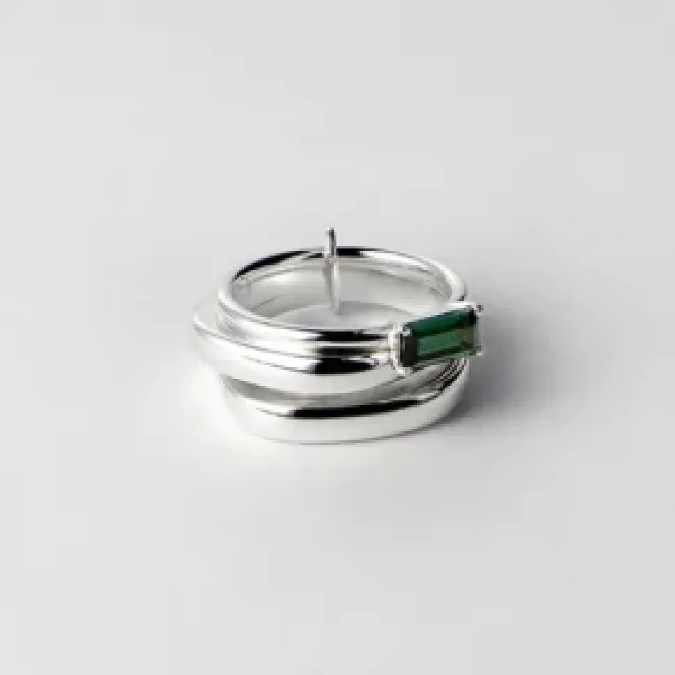 Lore Van Keer – credo 3 dubbele ring met spinel toermalijn zilver