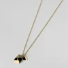 Lore Van Keer – credo ketting met vierkante hangers zilver verguld