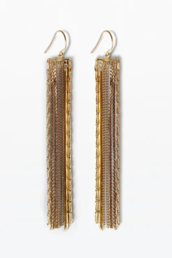 Lore Van Keer – luna oorbellen lang zilver verguld