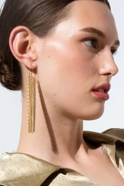 Lore Van Keer – luna oorbellen lang zilver verguld