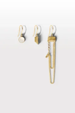 Lore Van Keer – set 3 studs met parelmoer zilver verguld