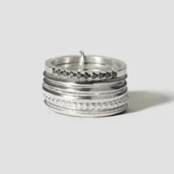 Lore Van Keer – stapelring met onyx zilver