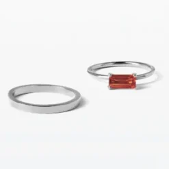 Lore Van Keer –  stapelringen met cognac citrien zilver