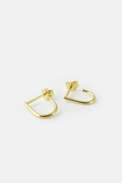 MHL – oorbellen met U-vorm smal zilver verguld