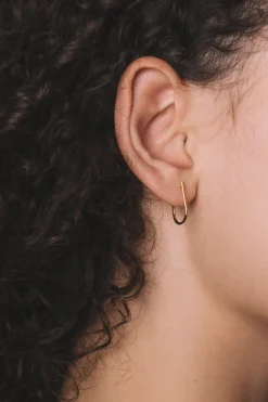 MHL – oorbellen met U-vorm large zilver verguld