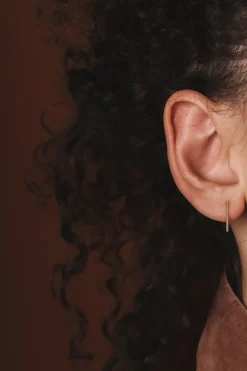 MHL – oorbellen staafje zilver verguld