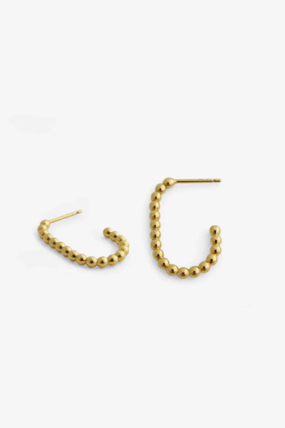 MHL – oorringen met tiny bubbles zilver verguld