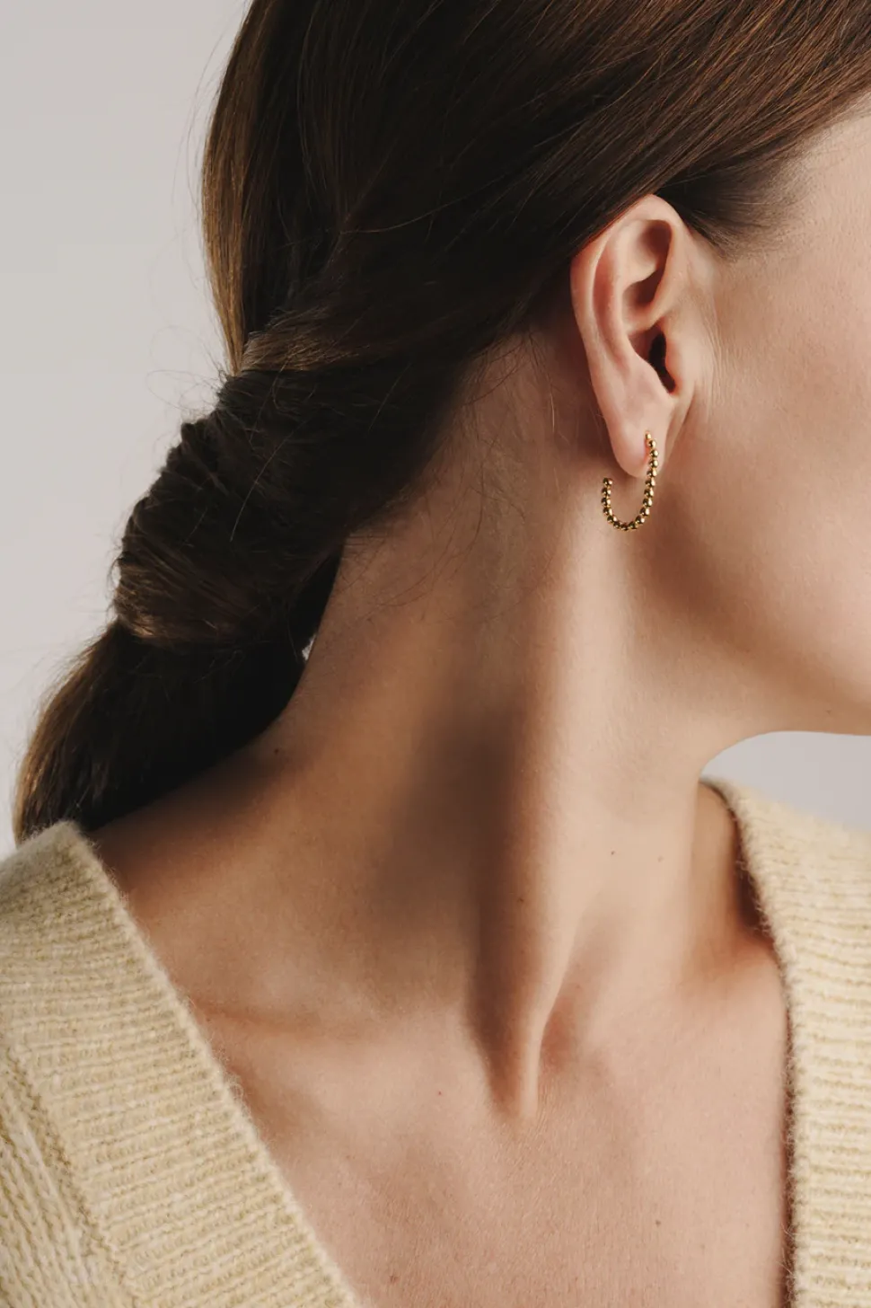 MHL – oorringen met tiny bubbles zilver verguld