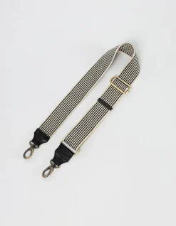 O My Bag – Checkered Webbing Strap Classic Leather
