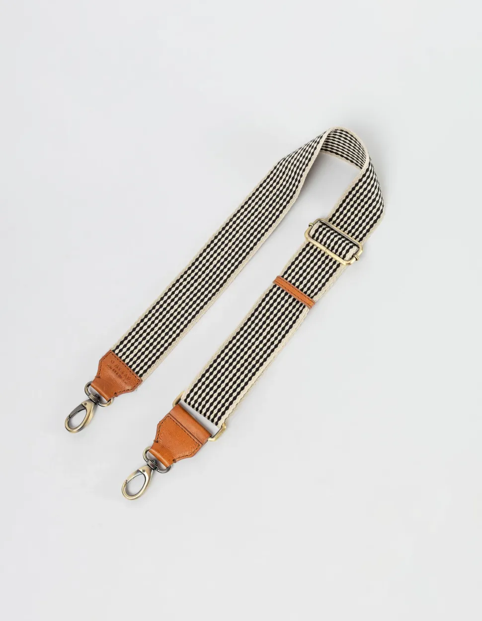 O My Bag – Checkered Webbing Strap Classic Leather