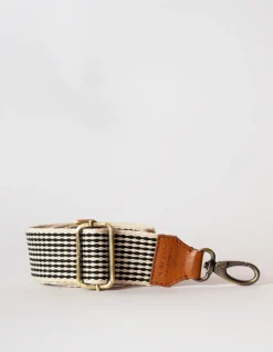 O My Bag – Checkered Webbing Strap Classic Leather