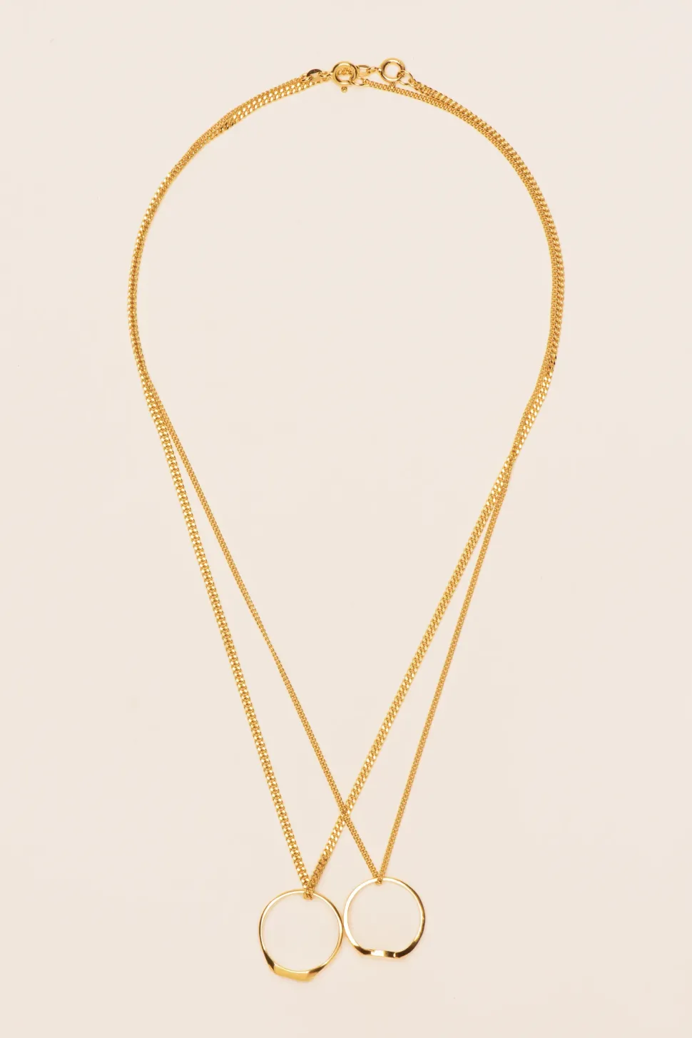 Wouters&Hendrix – dubbele ketting met signet ringen small