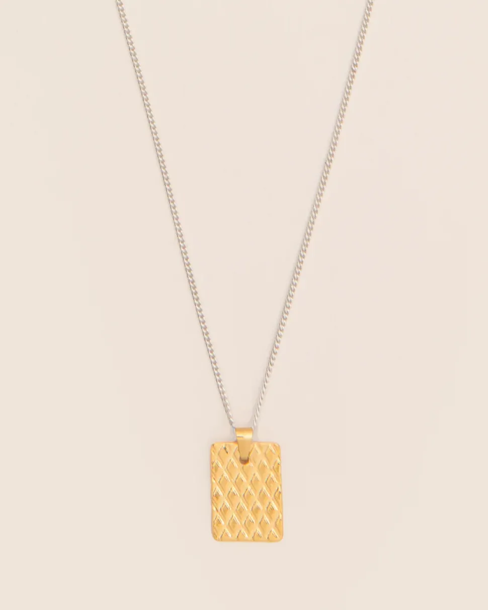Wouters&Hendrix – ketting met bedel in diamanten-patroon mix