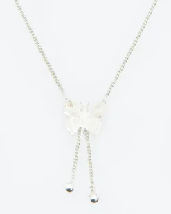 Wouters&Hendrix – ketting met vlinder, aquamarijn kristal en spheres