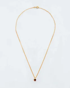 Wouters&Hendrix – ketting met hart-geslepen granaat