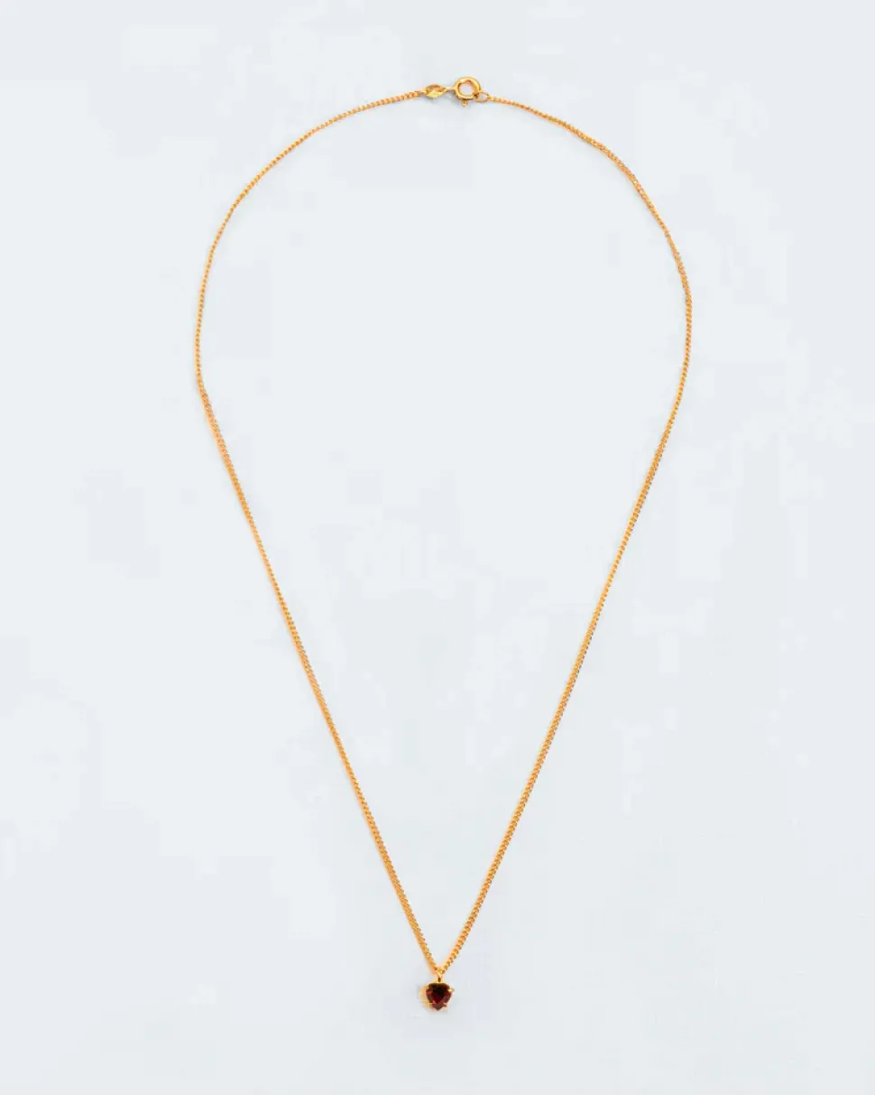 Wouters&Hendrix – ketting met hart-geslepen granaat