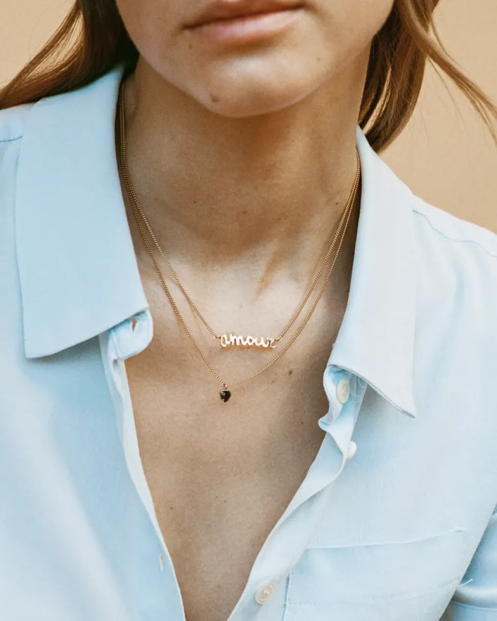 Wouters&Hendrix – ketting met hart-geslepen granaat