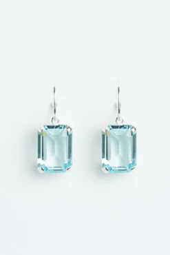 Wouters&Hendrix – oorringen met aquamarijn kristal