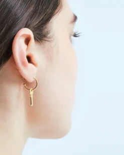 Wouters&Hendrix – single oorring met onyx en malachiet