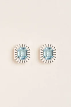 Wouters&Hendrix – studs met aquamarijn kristal