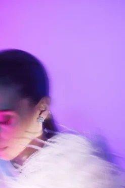 Wouters&Hendrix – studs met aquamarijn kristal en kristallen