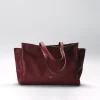 Aesaert handtas fien mahogany red
