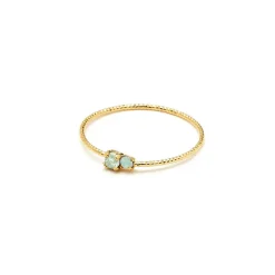 BDM – tresors ring double pacific opaal en chrysoliet
