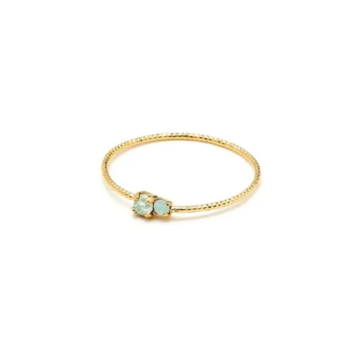 BDM – tresors ring double pacific opaal en chrysoliet