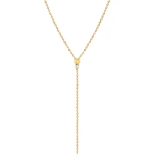 BDM – zephyr ketting lang wit kristal