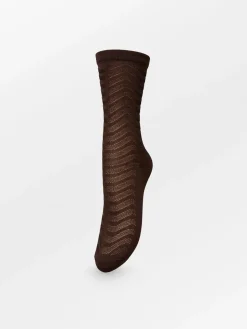BS Mina Glitter Sock Hot Fudge Brown