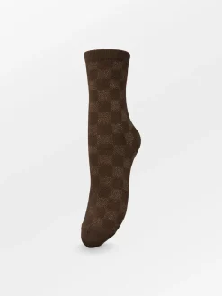 BS Quinis Glitter Socks Deep Taupe Brown