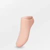 BS Solid Glitter Sneakie Sock Peach Nectar