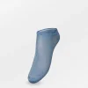 BS Solid Glitter Sneakie Sock Coronet Blue